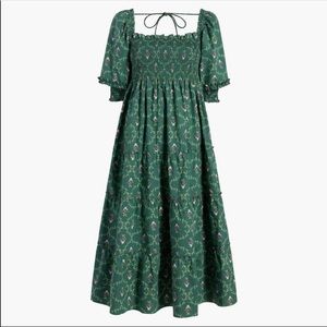 Hill House Nap Dress- Nesli in Emerald Trellis